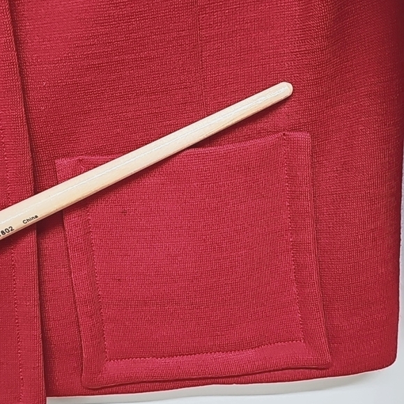 Hobbies Lorch of Dallas vtg red wool  jacket, lightweight longsleeve 3 button - Picture 3 of 11